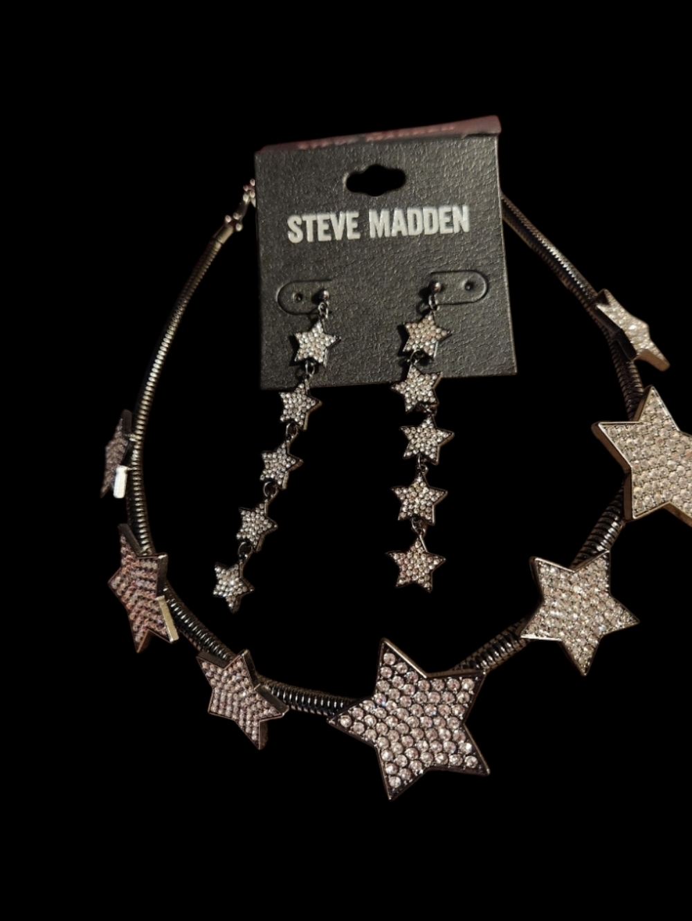 Steve Madden Silver Star Necklace 3 Piece Set ■ FIRM□ Read Belo